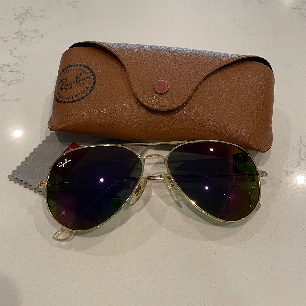 RayBan Aviator Purple Mirror Flash Lenses